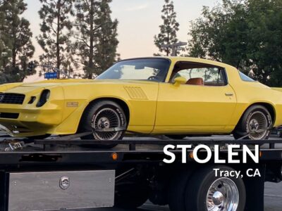 Banana Classic Chevy Camaro Stolen in Tracy