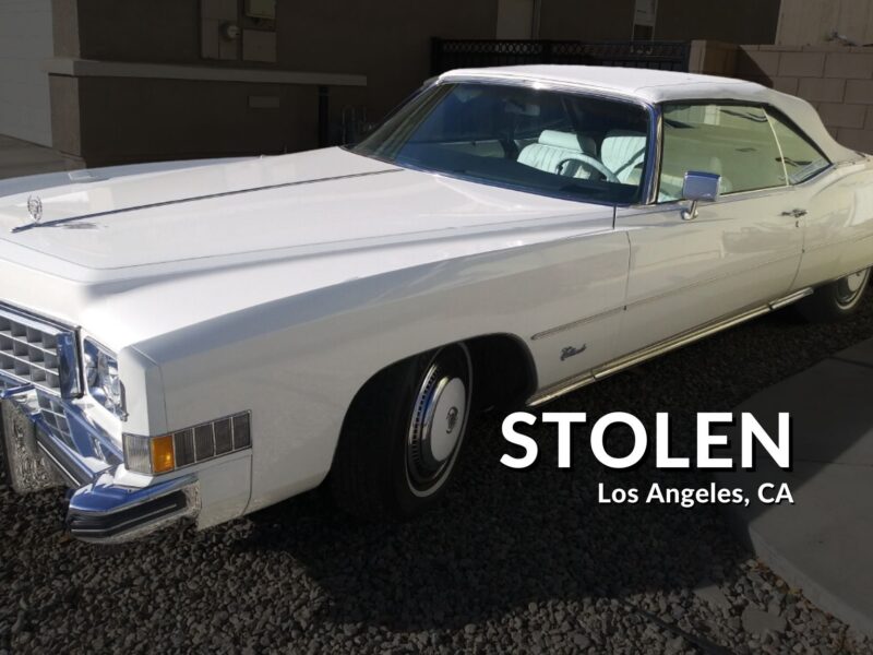 White Whale of a Cadi: 1973 Eldorado Convertible Stolen