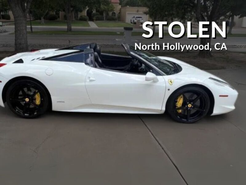 Stolen Ferrari 458 Via Shipping Fraud