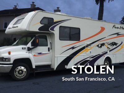 Stolen Fun Mover Motorhome and Motorcycle