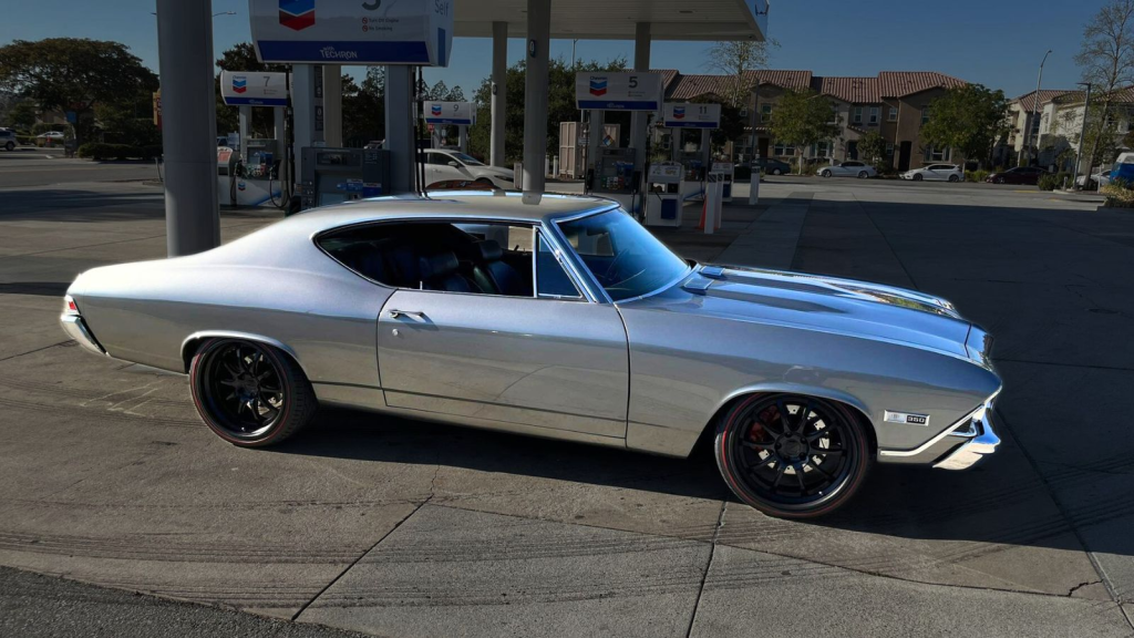 Stolen gray 1968 Chevrolet Chevelle Malibu, VIN 136378K214243, License 8VBE518. Features LS1 motor and Forgedline rims. Stolen in Morgan Hill, CA.