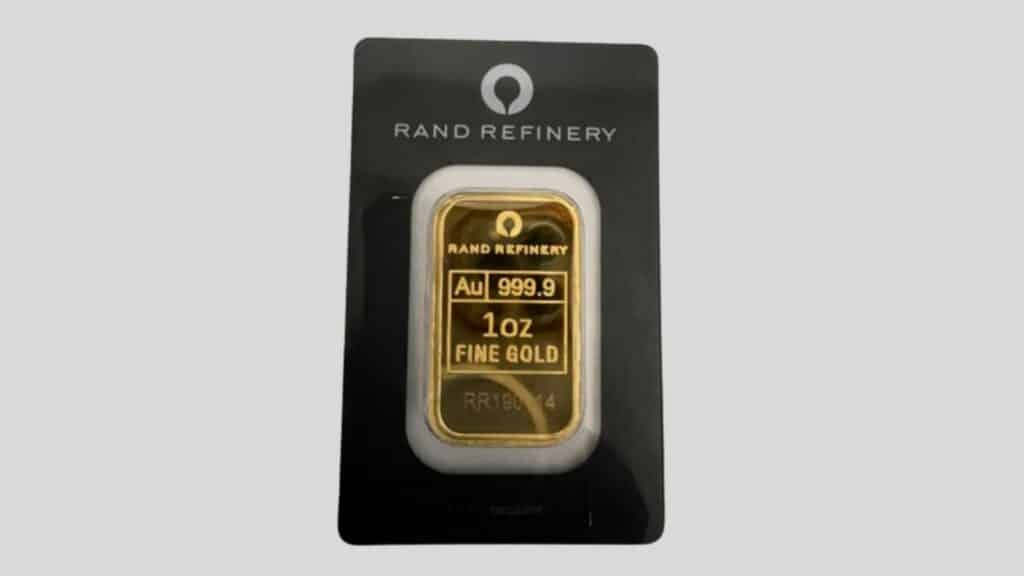 Stolen 1-ounce 24k gold bar from Rand Refinery, serial number RR190114, reported stolen in Sacramento, California.