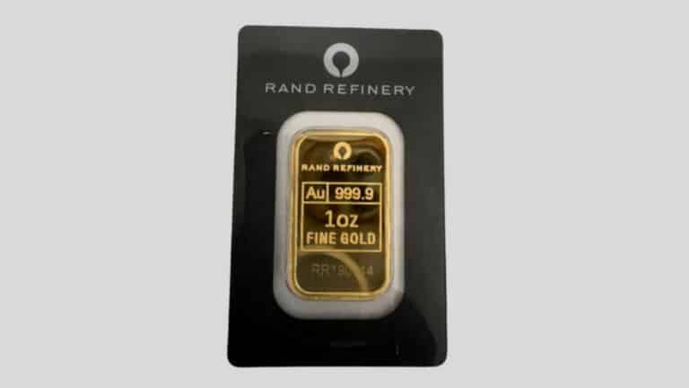 Stolen 1-ounce 24k gold bar from Rand Refinery, serial number RR190114, reported stolen in Sacramento, California.