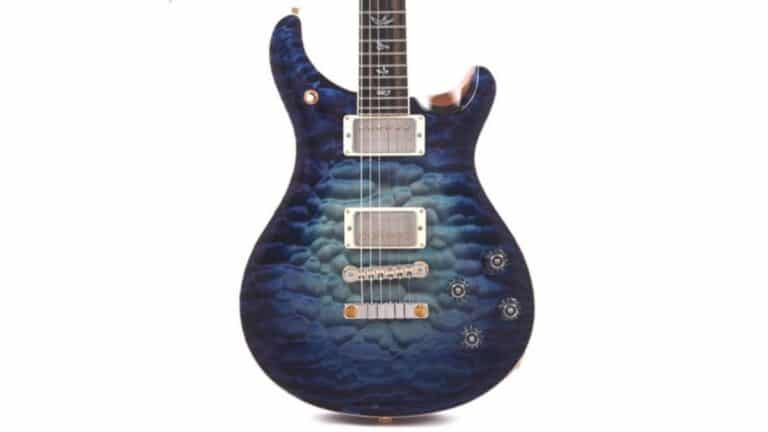 Stolen 2023 PRS Private Stock McCarty 594 electric guitar in Aqua Violet Glow finish.