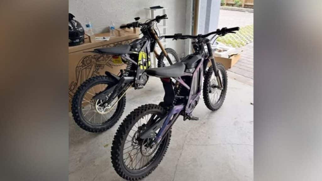 Stolen Sur Ron Light Bee X electric bicycle in Fort Lauderdale, FL.