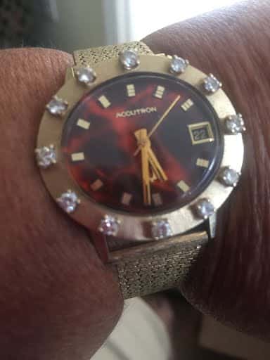 Stolen 14k yellow gold Bulova Accutron watch with diamonds and mesh bracelet missing from Winter Garden, FL." and "Stolen antique Art Nouveau amethyst and turquoise gold jewelry collection gallery.