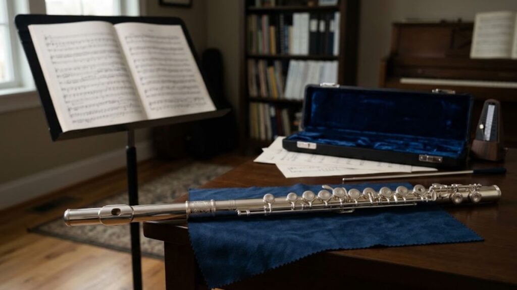 Stolen Eastman flute, model HFLSWC1E (Serial #B2403339), reported stolen in Houston, TX.